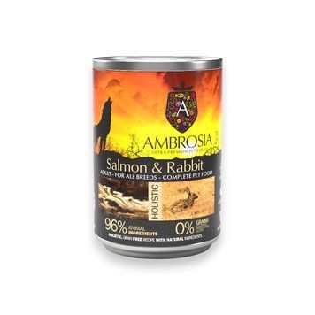 Мокра храна Ambrosia All Breeds Adult Salmon & Rabbit - 400 гр 00000010055 снимка