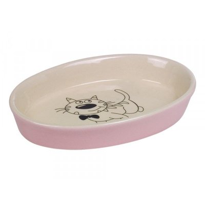 Купа Nobby Cat ceramic dish oval - 120 мл, Pink 00000002826 снимка