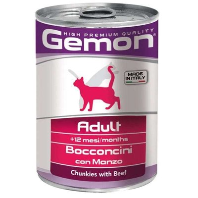 Мокра храна Gemon Cat Adult Chunkies with Beef - 415 гр 00000004133 снимка