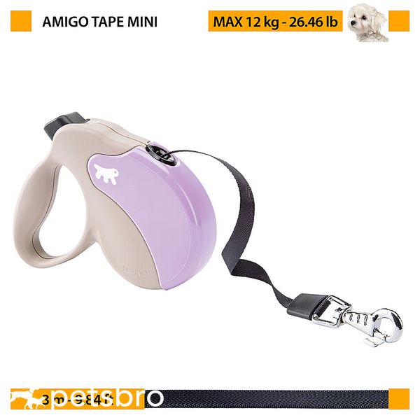 Автоматичен повод Ferplast Amigo Tape Beige-Violet, Mini 00000004923 снимка
