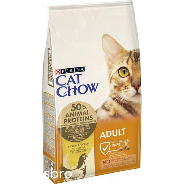Суха храна Purina Cat Chow Adult Chicken & Turkey - 15 кг 00000003438 снимка