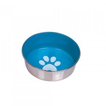 Миска Nobby Stainless steel bowl Heavy Paw Blue, 950 мл 00000007208 фото