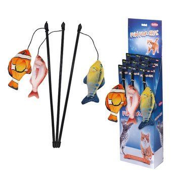 Игрушка Nobby Fishing rod with toy Fish - 42/63 cm 00000003251 фото