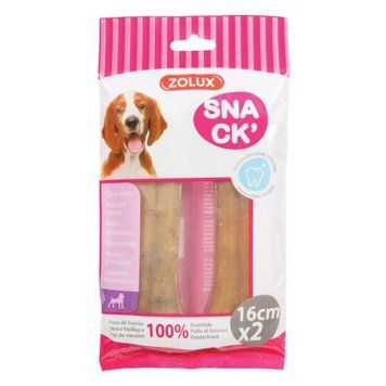 Лакомство Zolux Pressed Bone Pork Skin 16 см - 2 бр 00000005828 снимка