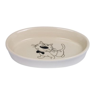 Купа Nobby Cat ceramic dish oval - 120 мл, Cream 00000002825 снимка