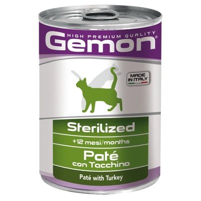 Мокра храна Gemon Cat Sterilized turkey - 400 гр 00000004140 снимка