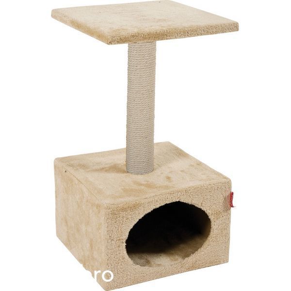 Драскалка Zolux Solo Cat Tree с къщичка и площадка - 31х31х56 cm, Beige 00000006172 снимка
