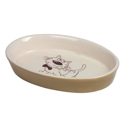Купа Nobby Cat ceramic dish oval - 120 мл, Brown 00000002827 снимка