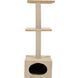 Драскалка Zolux Duo Cat Tree с къщичка и две площадки - 40х30х87 cm, Beige 00000006167 снимка 1