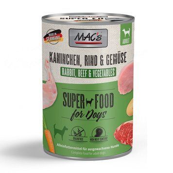 Мокра храна MAC's Dog Rabbit, Beef&Vegetables, 200 гр 00000007855 снимка