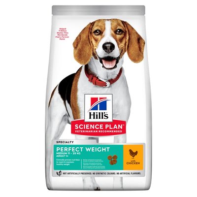 Суха храна Hill's Science Plan Canine Adult Perfect Weight Medium, 12 кг 00000003627 снимка