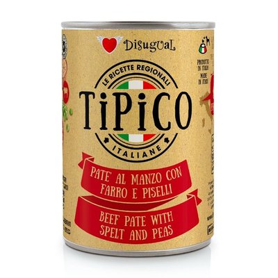 Храна Disugual Tipico Beef Pate with Spelt and Peas, 400 гр 00000000618 снимка