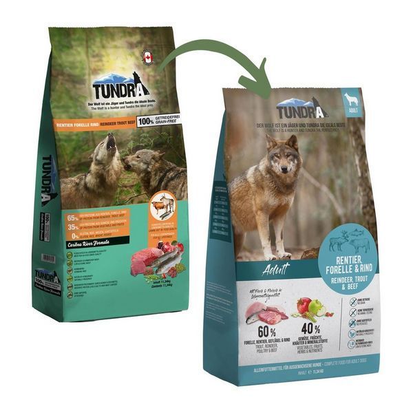 Суха храна Tundra Dog Reindeer, Trout&Beef, 750 гр 00000007772 снимка