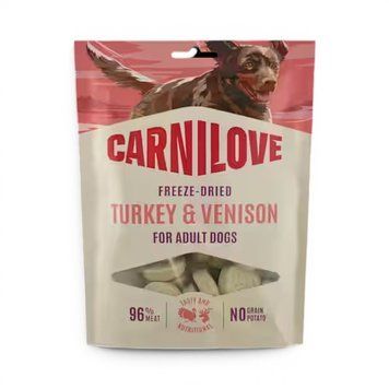 Лакомство Carnilove Dog Freeze Dried Turkey & Venison - 60 гр 00000010328 снимка