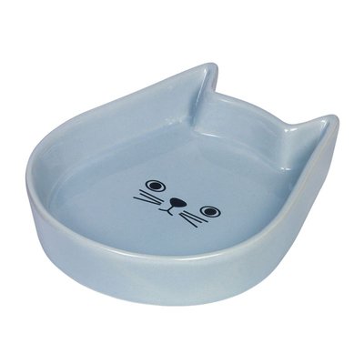 Купа Nobby Ceramic cat dish "Kitty Face" - 200 мл, Light blue 00000002836 снимка