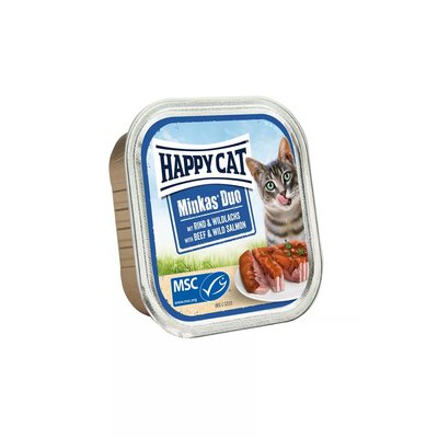 Храна Happy Cat Minkas Duo Beef & Wild salmon - 100 гр 00000000200 снимка