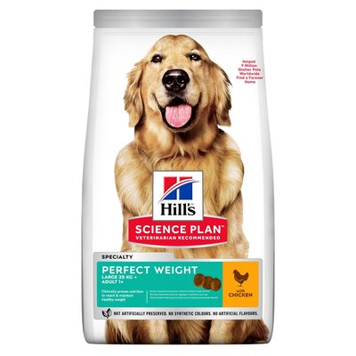 Суха храна Hill's Science Plan Canine Adult Perfect Weight Large Breed - 12 кг 00000003625 снимка