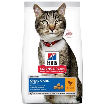 Суха храна Hill's Science Plan Feline Adult Oral Care, 1,5 кг 00000003677 снимка
