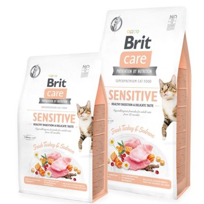 Суха храна Brit Care Cat Grain-Free Sensitive Healthy Digestion And Delicate Taste, 400 гр 00000005176 снимка