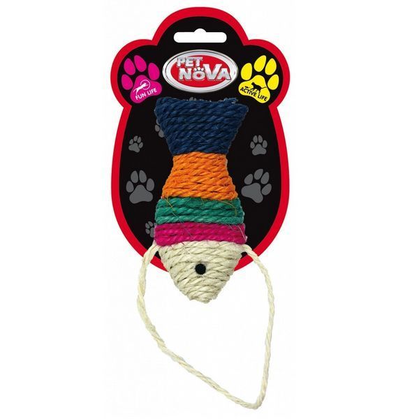 Играчка Pet Nova 2в1 сезалена мишка, драскалка - 12х6 cm 00000006032 снимка