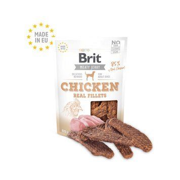 Лакомство Brit Jerky Snack - Chicken Fillets - 80 гр 00000005151 снимка