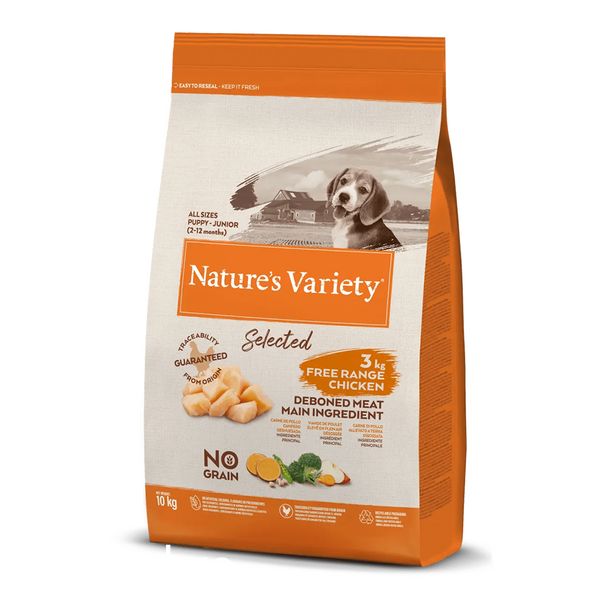 Суха Храна Nature's Variety Dog selected med. junior chicken - 10 кг 00000006338 снимка