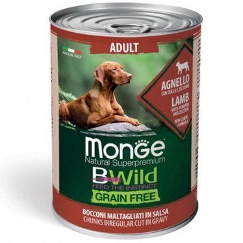 Мокра храна Monge Bwild Grain Free Adult Lamb with Pumpkin - 400 гр 00000004048 снимка