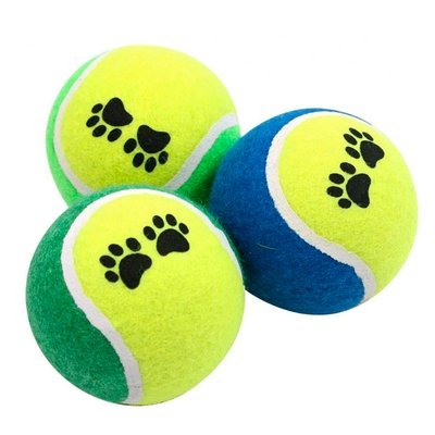 Топка Pet Nova tennis ball paw prints - 3 бр 00000007148 снимка