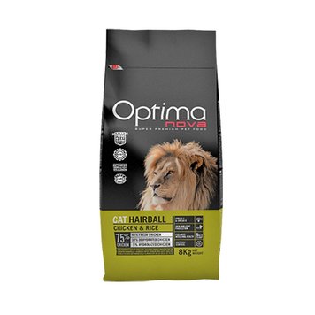 Храна Visan Optima Nova Cat Hairball Chicken & Rice, 8 кг 00000000789 снимка