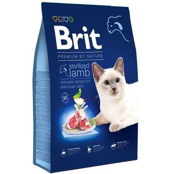 Сухой корм Brit Premium by Nature Cat Sterilized Lamb, 300 гр 00000005207 фото