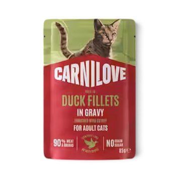 Пауч Carnilove Cat Pouch Gravy Rich in Duck Enriched with Catnip - 85 гр 00000010339 снимка