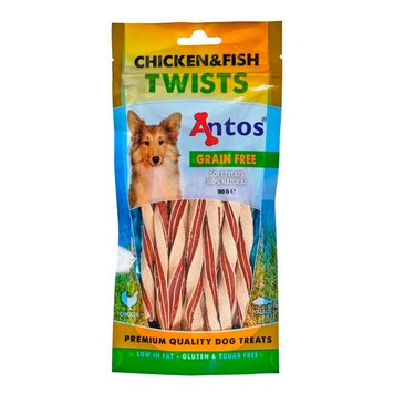 Лакомство Antos Dog Chicken&Fish Twists - 100 гр 00000008177 снимка