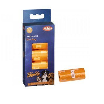 Пакеты гигиенические Nobby TidyUp Poop bag with bone print - 4х15 шт, Orange 00000007238 фото