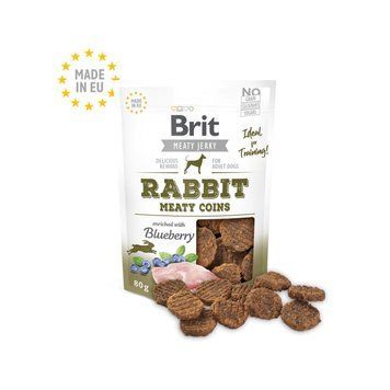 Лакомство Brit Jerky Snack - Rabbit Meaty coin - 80 гр 00000005153 снимка