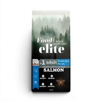 Суха храна Food Elite Adult Cat with Salmon - 15 кг 00000010239 снимка
