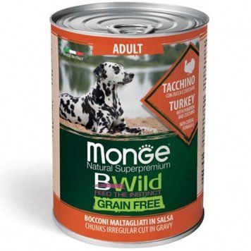 Мокра храна Monge Bwild Grain Free Adult Turkey with Pumpkin - 400 гр 00000004050 снимка