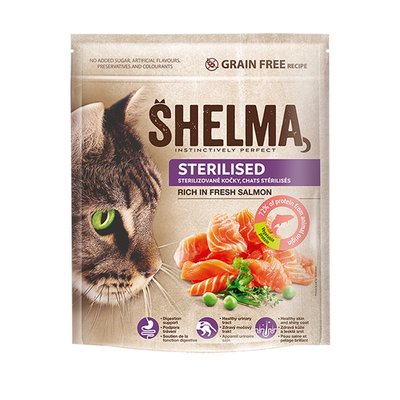 Храна Shelma For Sterilised Cats Rich in Fresh Salmon - 750 гр 00000000698 снимка