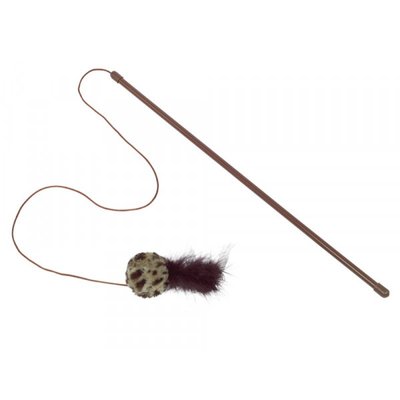 Играчка Nobby Rod with rattle ball with feathers 00000001226 снимка