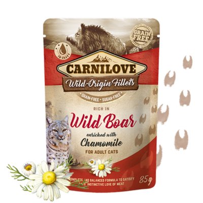 Мокра храна Carnilove Cat Pouch rich in Wild Boar with Chamomile - 85 гр 00000005517 снимка