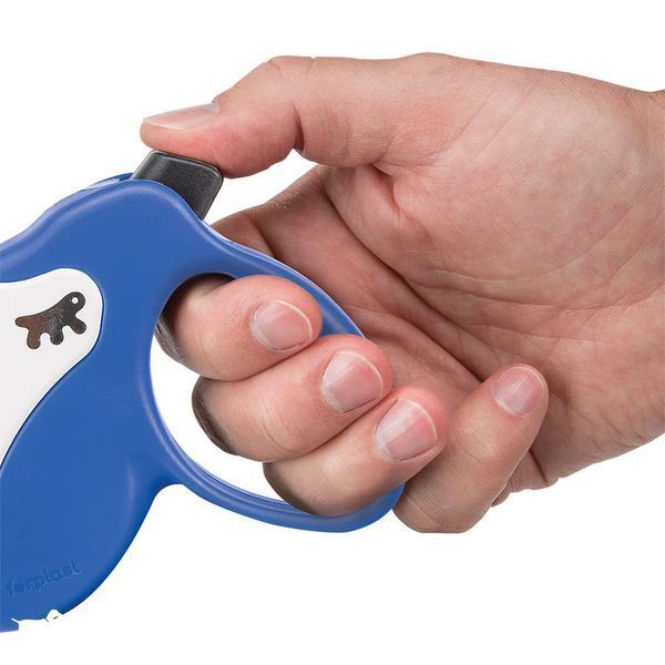 Поводок-рулетка Ferplast Amigo Tape Blue-White, Mini 00000004930 фото