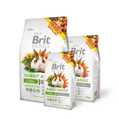 Храна за зайци Brit Animals Rabbit Adult Complete, 1,5 кг 00000005305 снимка