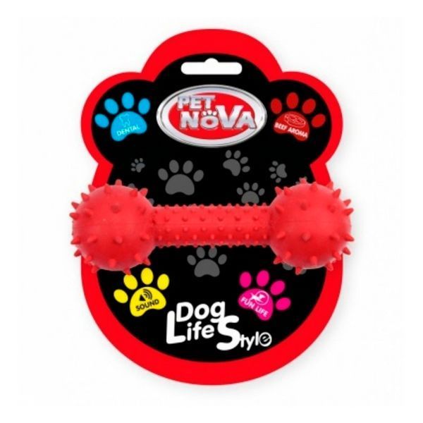 Играчка Pet Nova Dental dumbbell - 14 cm, Red 00000007042 снимка