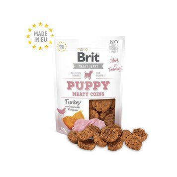 Лакомство Brit Jerky Snack &ndash; Turkey Meaty coins for Puppies - 80 гр 00000005154 снимка