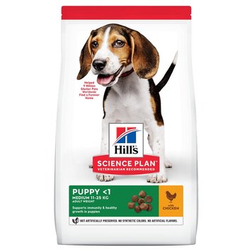 Суха храна Hill's Science Plan Canine Puppy Medium Chicken, 14 кг 00000003657 снимка