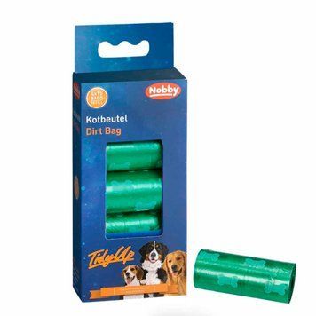 Пакеты гигиенические Nobby TidyUp Poop bag with bone print - 4х15 шт, Green 00000007239 фото