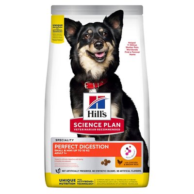 Суха храна Hill's Science Plan Canine Adult Perfect Digestion Small & Mini, 1,5 кг 00000003623 снимка