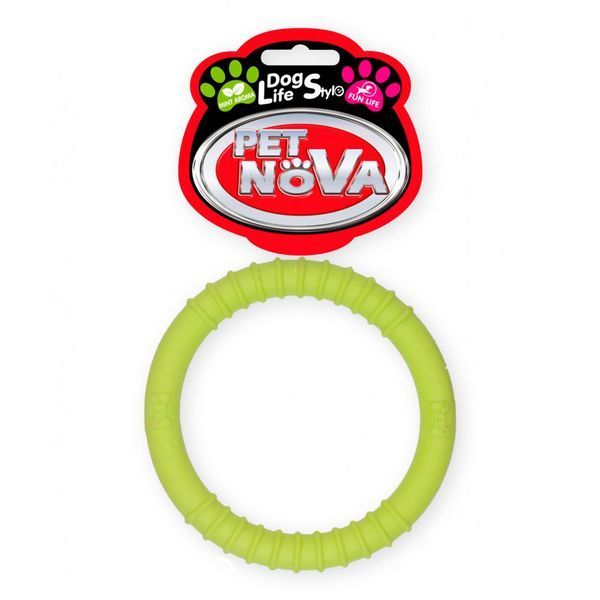 Играчка Pet Nova rubber ring - 9,5 cm, Yellow 00000007089 снимка
