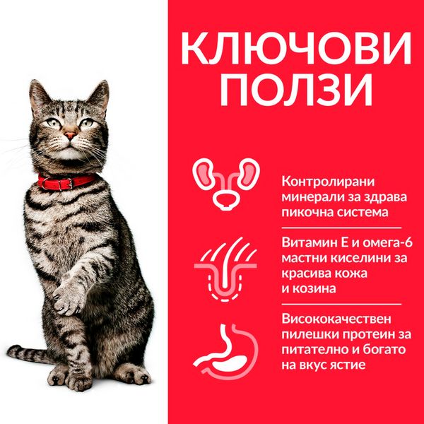 Суха храна Hill's Science Plan Feline Adult Urinary Health, 300 гр 00000003689 снимка