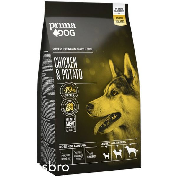 Суха храна Prima Dog Adult All Breeds Chicken & Potato, 10 кг 00000003339 снимка