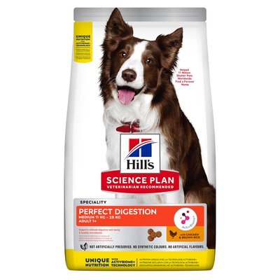 Суха храна Hill's Science Plan Canine Adult Perfect Digestion Medium, 2,5 кг 00000003621 снимка